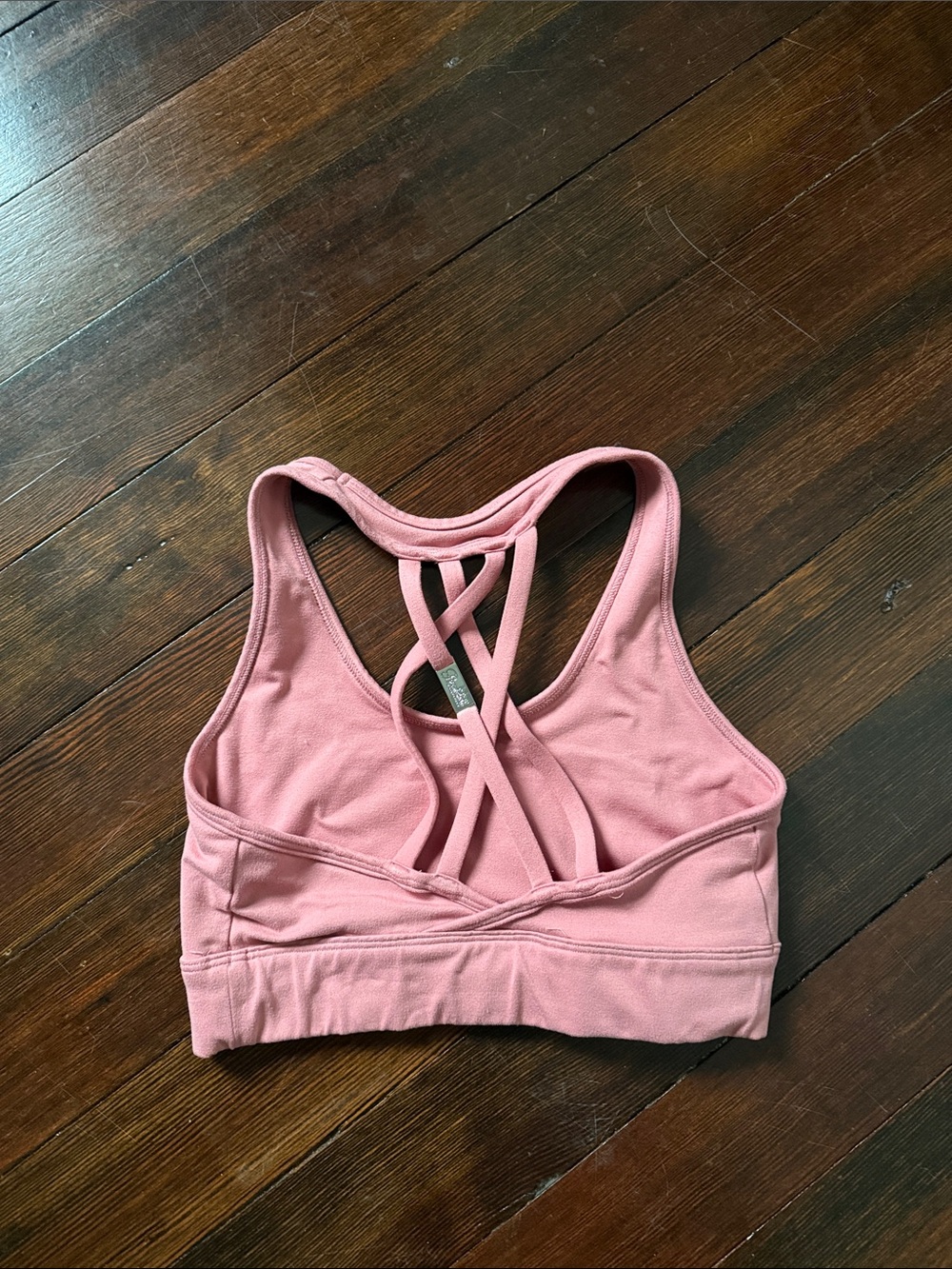 Bombshell Sportswear Dusty Rose Crisscross-Back Sports Bra